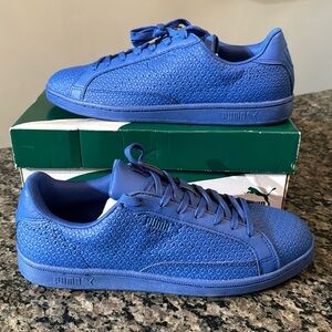 Puma match embossed blue sneakers NIB 11.5